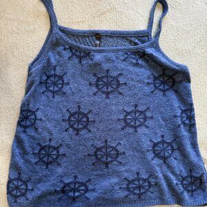 Nautical Knit Navy Blue Tank
